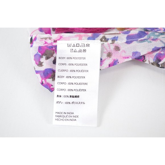 ELIZABETH GILLETT Floral Tassel Kimono Scarf Boho Cardigan One Size - Picture 2 of 6